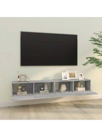 VidaXL TV Wand Units Pcs 100x30x30 Cm Wood Grijs Sonoma Oak view 3