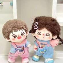 4pcs 20cm Doll Clothes Set - Shirt & Overalls, Authentic Doll Outfit, Suitable For Back To School, Graduation, Entertainment, Holiday Party, Best Friend/Birthday/Halloween Gift - Multicolor - View 9