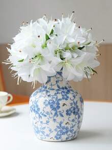 1/5PCS 人造百合花茎，简单的涤纶假花，适用于家居装饰、情人节、生日毕业礼物，适合新年、万圣节、圣诞节、婚礼胸花、生日、母亲节和家居装饰使用（款式随机）1PC/3PCS/5PCS 人造花采用柔软的聚氯乙烯材料制成，形状灵活且易于存放，非常适合家居装饰