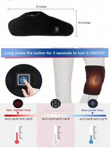 1pc Unisex Electric Heated Knee Pad, Warm Knee Joint Protection, Heating Therapy For Arthritis And Cold Legs