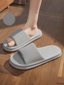 EVA轻便套脚拖鞋，适合居家、海滩或浴室穿着，男女通用 - 2雙鞋-黑色+卡其色 - 查看 8