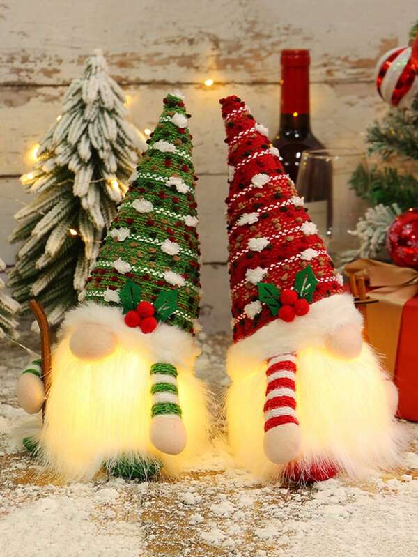 1PC Light Up Santa Claus Figure, LED Christmas Decoration With Warm Glow For Home Office Porch, Giftable Festive Collectible For Adults