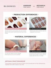 10 Pieces Of Handcrafted Press On Nails Short ,Cat's Eye Nails , Autumn Nails, Reusable Fake Nails