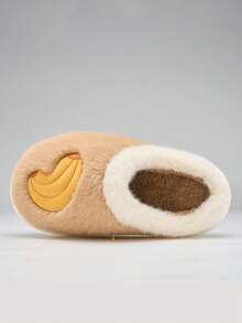 Pantuflas de felpa gruesa para adolescentes, niños y niñas, otoño/invierno, 2025 Nuevo fondo grueso cálido y antideslizante para el hogar