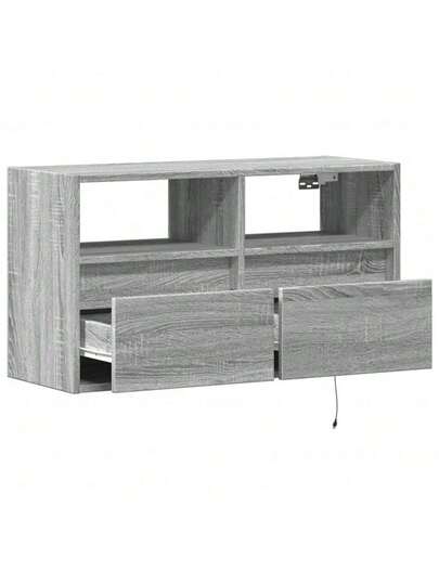 VidaXL TV Wand Unit LED 80x31x45 Cm Grijs Sonoma Oak view 9