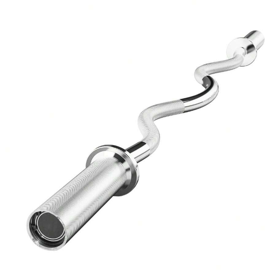 FlexWave 48-Inch Super Curl Barbell, EZ Curl Bar,350LB Capacity, Non ...