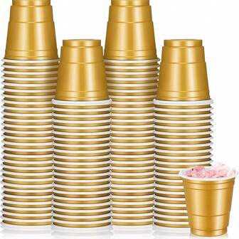 10/25/50/100pcs Reusable Mini Shot Glasses, 2oz Bullet Cups For Parties, Can Be Used For Liquor, Cocktails, Wine, Condiments, Snacks, Juice. Suitable For Any Party!