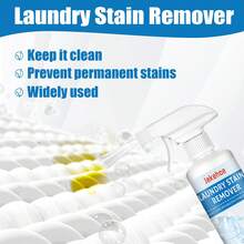 Clothes Stain Remover Spray Effectively Clean Food Grease Coffee Yellow Stains Dust Mildew Eliminate Odor Bleached Decontamination Fabric Dry-Clean Spray - 白色 - 查看 4