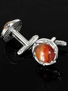 1 Paar modische & kreative Manschettenknöpfe, bunte Dekoration für Herren Anzughemden, Business Kleidung