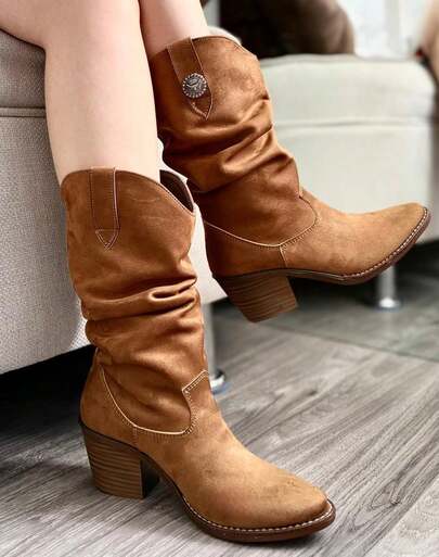 Botines estilo occidental, botin de moda,  para mujer, estilo cow girl, botin boho chic, botas vaqueras  botin rodeo para mujer
