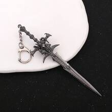 1pc 14cm World Of Warcraft Frostmourne Weapon Keychains Alloy Swords Game Peripheral Model Metal Action Figures Gift Toys Game Boys