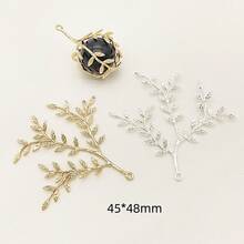 1/5 piezas Base de colgante con rama de árbol chapada en oro, para envolver e incrustar piedras naturales, cristales y perlas de bricolaje