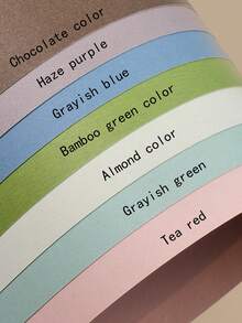 莫兰迪色系 A4 加厚卡片纸 - 230gsm，7 种颜色，每种 1 张，专用于手账、DIY、绘画和写作 - 莫蘭迪色 - 查看 9