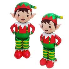 1pc 60inches Stand Pedestal Christmas Theme Santa Claus Snowman Elk Gingerbread Man Shape Foil Balloons New Year Christmas Decorations 2026 Decor - Multicolor - View 7