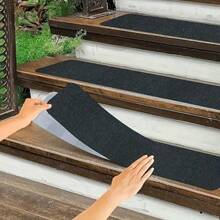 1/4/7/8/15 Pcs Outdoor Stair Treads, Non-Slip Stair Treads For Wooden Steps,Stair Runners For Wood Steps ,Durable Outdoor Stair Mat Non,Stair Treads Non Slip,Indoor And Outdoor Carpet For Stairs, Pet- Outdoor Stair Mat Non-Slip Anti-Scratch -With A Self-Adhesive Backing Stair Treads Reusable Adhesive Backing Prevent Stair Covering Mats From Moving-Stair Treads Easy Installation