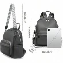 Mini Backpack For Women Fahsion Vegan Leather Backpack Lightweight Ladies Shoulder Bag Small Travel Purses Daily - Grey - View 11