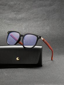 1 pieza Gafas con montura negra de estilo clásico, casual y elegante, diseño minimalista de moda, adecuado para todas las estaciones - Multicolor - Ver 8