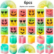 36 Stücke/24 Stücke/12 Stücke/6 Stücke Frühlings Regenbogen Party, Mini Kunststoff Spiralfedern Spielzeug, Fidget Druck Spiral Mini Federn Großpackung Spielzeug, Party Geschenke