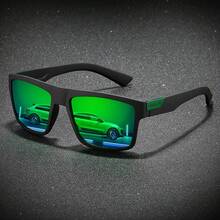 Men's Polarized Driving Glasses - Classic Square Street Style, PC Frame And TAC Lenses, Suitable For Activities - Green - View 7