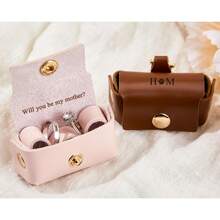 Custom Leather Ring Box Personalized Dog Ring Bearer Wedding Ring Box For Dog Collar Pet Proposal Ring Pet Accessories Pet Ring Box Dog Gift