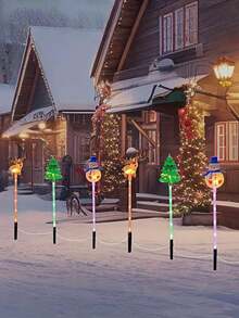 6pcs Solar Powered Christmas Garden Stake Lights - Solar Santa Claus, Snowman And Christmas Tree Design, 8 Lighting Modes, Indoor And Outdoor Garden Path Lights, Suitable For Christmas Walkway, Patio, Lawn, Path, Garden, Yard, Holiday Winter Decor, With Auto On/Off Light Sensor, Creative Decoration For Lawn And Yard, Perfect For Christmas!Christmas Decoration XMAS Decor Christmas Tree Gift Decor Thanksgiving Wedding Home Decor Home Decor Fall Decor Autumn Decor Birthday Decorations For Gifts Party Supplies Indoor Outdoor Garden Holiday Festival Decor Halloween Decor Wall Decor Halloween Ornaments