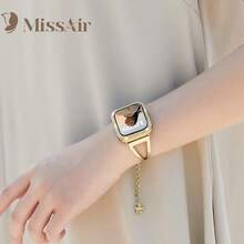 1pc Fashionable Attractive Sparkling Crystal Rhinestone Decorated 2-In-1 Anti-Fall Ultra-Thin Tempered Glass Protection Case Compatible With Apple Watch 38/40/41/42/44/45/46mm, Compatible With Apple Watch SE/10/9/8/7/6/5/4/3/2/1 Series, Smartwatch Case Accessory, For Women And Men