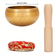 1set Handcrafted Singing Bowl Set - Rich, Resonant Tones For Yoga, Sound Healing, Chakra Balancing, And Mindfulness Practice - Includes Mallet For Easy Playing, Perfect For Meditation And Relaxation Gifts Birthday Graduation