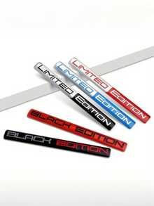 Limited Edition Metallic Car Decals - High-Quality Aluminum Badge Stickers In Black, Blue, Red, White - Modern Stylish Design For All Car Models - Multicolor - View 5