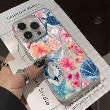 Funda para phone (1 unidad) con diseño moderno y único de corazones, granadas, estrellas y flores. Resistente al agua, a las huellas dactilares y a los arañazos. Transparente, suave y brillante. - Colores mixtos 4 - Ver 2