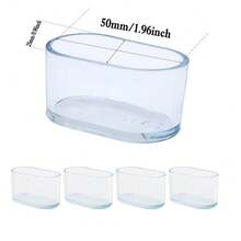 4 PIEZAS Protector de pata de mueble Tapa de pie de mesa y silla transparente Cubierta de goma resistente al desgaste Reduce el ruido Protege el piso