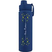 Fresh Thermal Bottle With Personalized Stars Handle With Name - Navy Blue - View 1