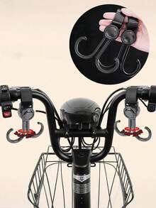 5个装多功能电动滑板车挂钩，重型悬挂式挂钩，婴儿车包夹，儿童推车通用挂钩 - 彩色 - 查看 11