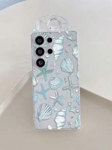 1 件时尚海星和贝壳图案防指纹透明 TPU 软手机壳，带相机镜头保护，适用于 Apple、Nothing、Pixel、INFINIX、Redmi - 彩色 - 查看 4