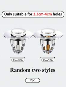 1/2 szt. zlewu łazienkowego zapobiegającego zatykaniu (uniwersalna średnica 3,3 cm-4 cm), sprężynowa pokrywa odpływu wanny, plastikowy rdzeń z wciskanym odpływem podłogowym, filtr do odpływu umywalki, domowy zbieracz włosów, filtr do resztek jedzenia w restauracji i kuchni, akcesoria i gadżety łazienkowe/niezbędne wyposażenie łazienki