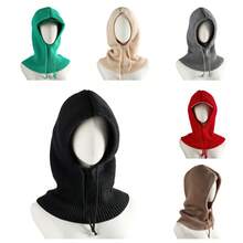 1pc New Balaclava Hat, Winter Windproof Neck Warmer Wool Hat For Women, Warm Ear Protection, Suitable For Christmas, Thanksgiving