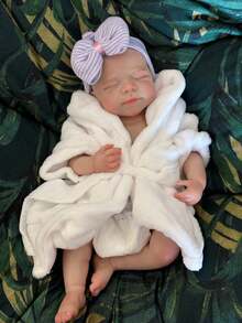 Bambola Reborn in silicone di 17-18 pollici - Bambina dipinta a mano, bocca apribile e occhi chiudibili, corpo morbido e realistico, pose da addormentata perfette, ideale per collezionisti e regali - Multicolore - Visualizzare 3