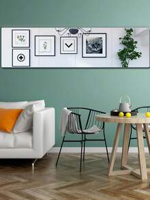 4pcs(20cm*20cm) HD Self Adhesive Acrylic Mirror Sheets, Frameless Flexible Non Glass Mirror Tiles, Mirror Stickers For Home Wall Decor, Suitable For Gym Living Room Bedroom Office,Ideal Gift For Friends And Family.