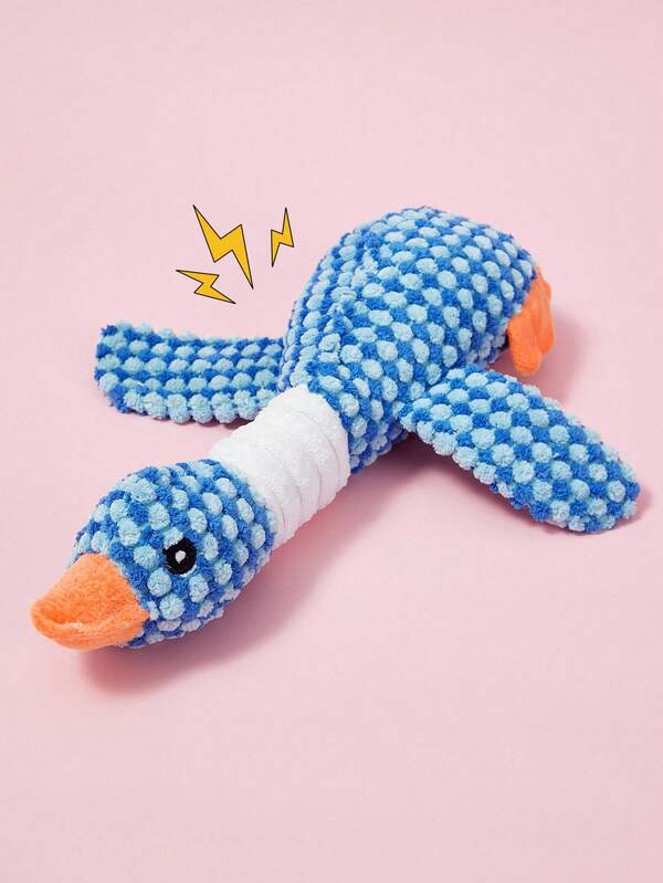 PETSIN 1 Peça Novo Brinquedo para Cachorro, Ganso Bicolor e Pato Amarelo de Pelúcia com Som para Mastigar