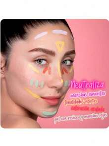 Corrector Liquido PINK UP Liquid Concealer Corrector de Maquillaje Liquido Pink Up Corrector de Cobertura completa Mate Like Magic 12HR, Alta Cobertura. 8 Tonos; Pale, Beige, Medium, Tan, Lila, Green, Yellow, Orange. Buen Fin. - Tono "700 Yellow" - Ver 4