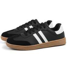Women's Casual Sneakers, Young Look, Retro Style – Urban And Cool Fashion 2025 - màu đen - Xem 3