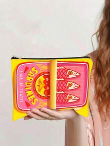 带有美丽红色沙丁鱼图案的双面化妆包、旅行洗漱用品收纳袋、家用钱包铅笔袋、学校学生收纳袋文具袋、教师组织者礼物印花收纳袋、小女孩最喜欢的旅行包、礼物朋友家人女性和小女孩最喜欢的化妆品收纳袋、旅行旅行包杂物收纳袋、零钱化妆品眼镜收纳袋 - 彩色 - 查看 12