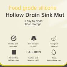 QiLai01 Silicone 13.79" X 11.82" Sink Mat, Black