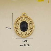 1pc Fashionable Minimalist Natural Stone Devil's Eye Tassel Pendant, DIY Jewelry Accessory For Necklaces, Earrings, And Other Jewelry