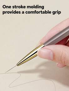 2支装日式极简美甲网格笔和线笔套装，美甲沙龙专用手绘笔，适用于美甲彩绘、线画、晕染、钩编等，美甲专用光疗笔 - 彩色 - 查看 4