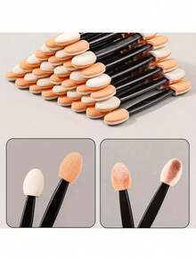100 Stücke/50 Stücke Schwamm Stäbchen Lidschatten Applikatoren, doppelköpfig, kosmetische weiche Schwamm Lidschatten Mini Makeup Werkzeuge