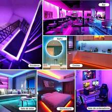 Cozylady Tira LED NeóN Bluetooth 20M/65.5FT, Luces LED RGB NeóN Impermeable,Suave y DIY Deformable Luz LED con Control Remoto de 44 Teclas+Controlador Inteligente APP para DecoracióN Cuarto,Festival - 6 m/20 pies - Ver 11