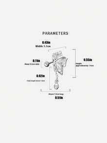 1pc Butterfly Hollowed-Out Flower Bud Chain Tassel Earrings Are The Best Gifts For Parties, Daily Life, Weddings, Festivals, Birthdays, Valentine's Day, Thanksgiving Day And Christmas