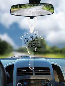 Il nostro primo Natale nella nostra nuova casa 2025, decorazione appesa in acrilico trasparente a forma di chiave, regalo di inaugurazione della casa, regalo di trasloco per famiglia/amici, decorazione per feste natalizie e di casa, ornamento natalizio per l'albero di Natale