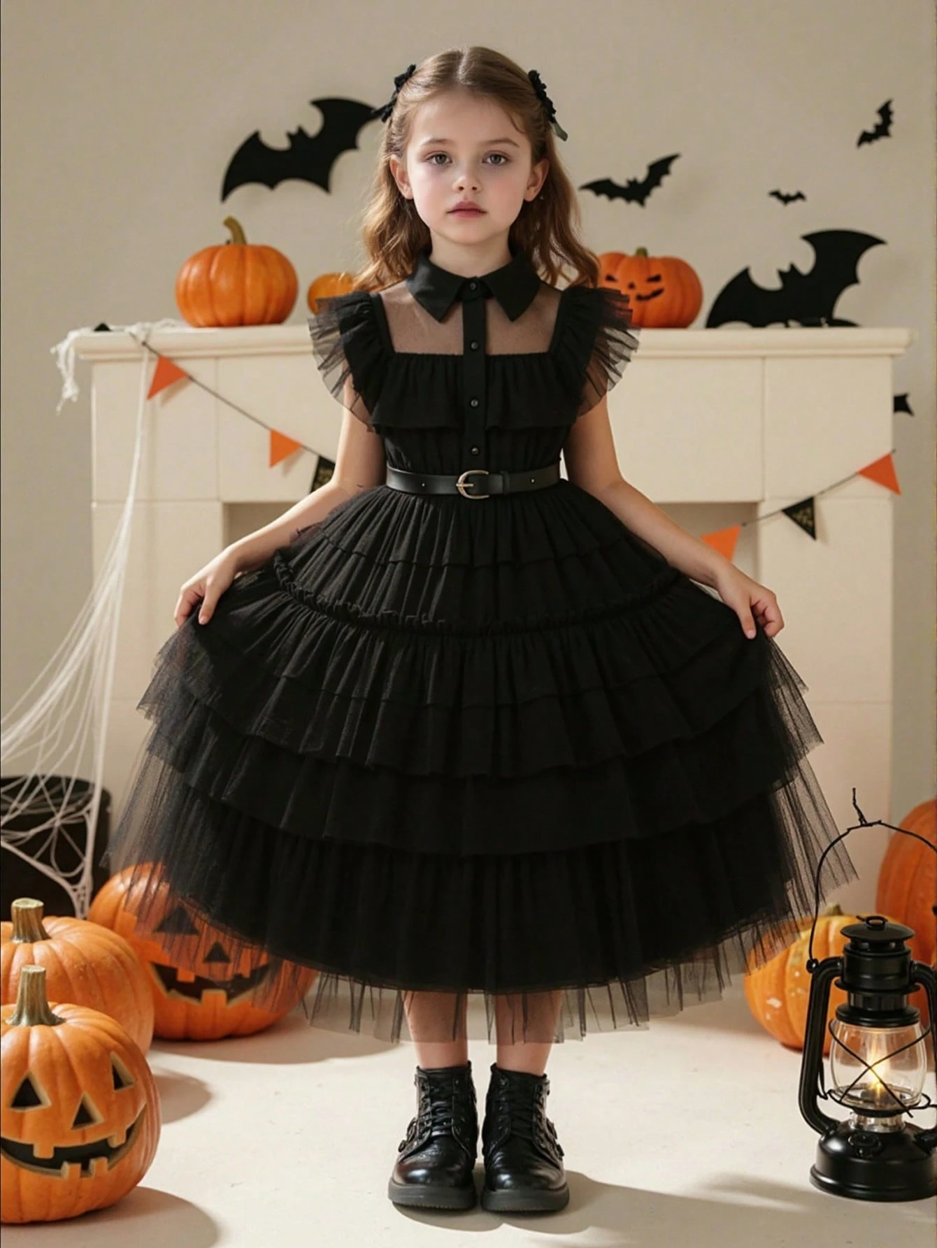 ウェンズデー シリーズ ハロウィーンパーティードレス