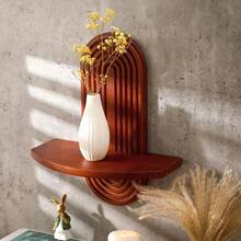 1 pieza/2 piezas Estantes de pared de arcoíris de madera bohemio, estante colgante bohemio, estantería de pared para libros para sala de estar, baño, dormitorio, aula, oficina, decoración de pared